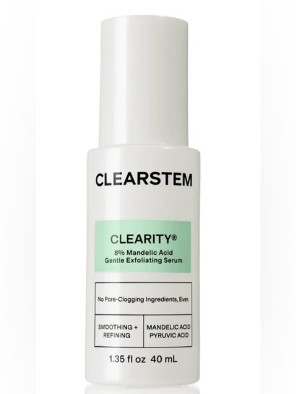 CLEARSTEM Clearity 8% Mandelic Acid Gentle Exfoliating Serum - 1.35oz/40ml NIB